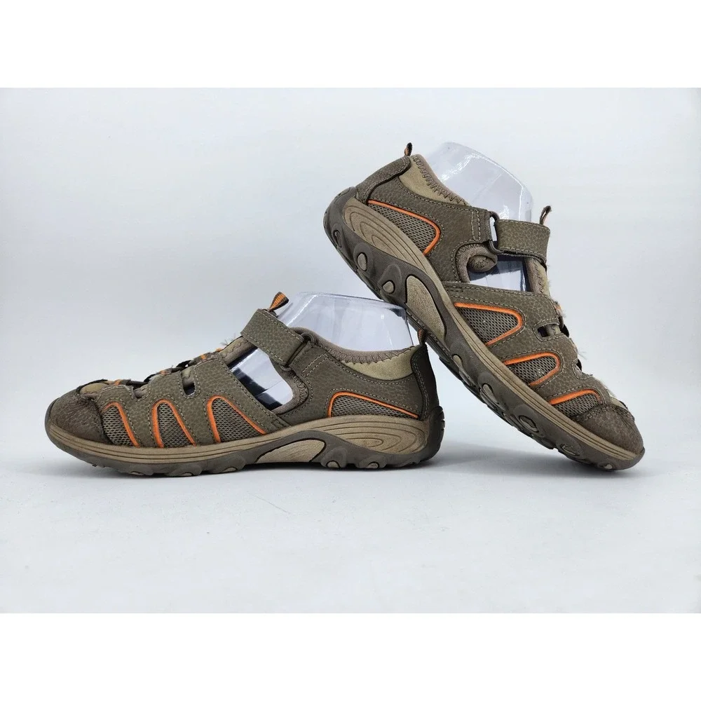 Merrell ML-Hydro H2O San Boys Size 4M Brown Orange Leather Water Shoes‎ MK261856